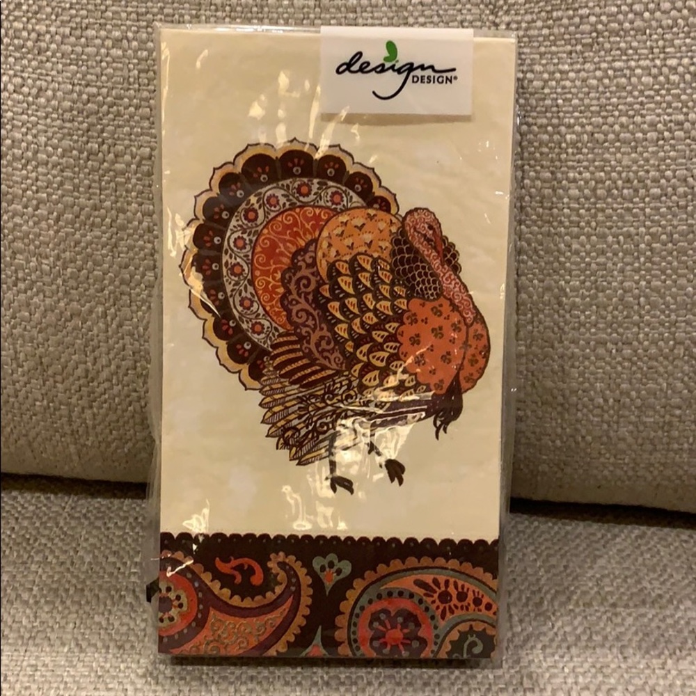 2 Pkgs Holiday Turkey Guest Towels or Napkins